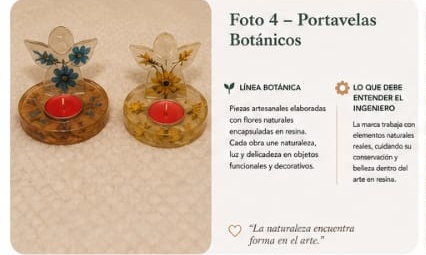 Portavelas botánicos