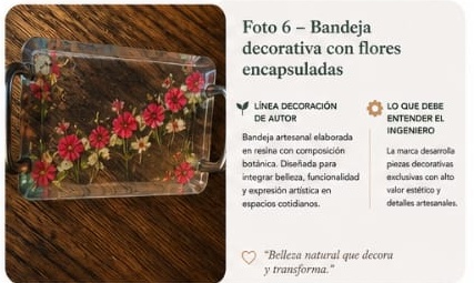 Bandeja decorativa de flores